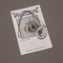 Load image into Gallery viewer, Lavender Mini Embroidery Floral Kit Pendant Necklace
