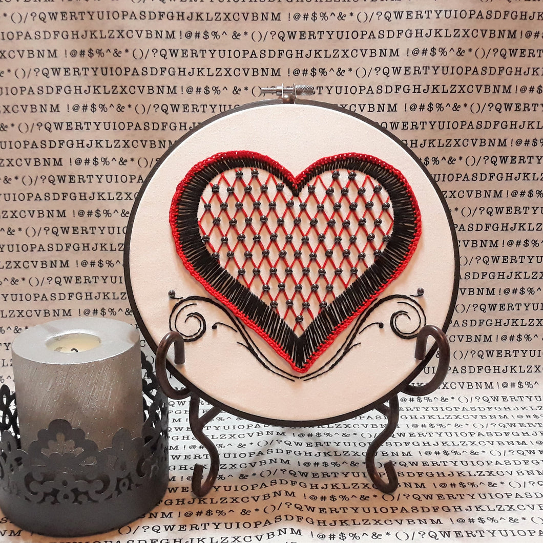 heart embroidery