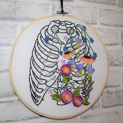 rib cage embroidery