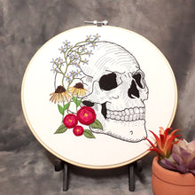 Load image into Gallery viewer, floral skull embroidery

