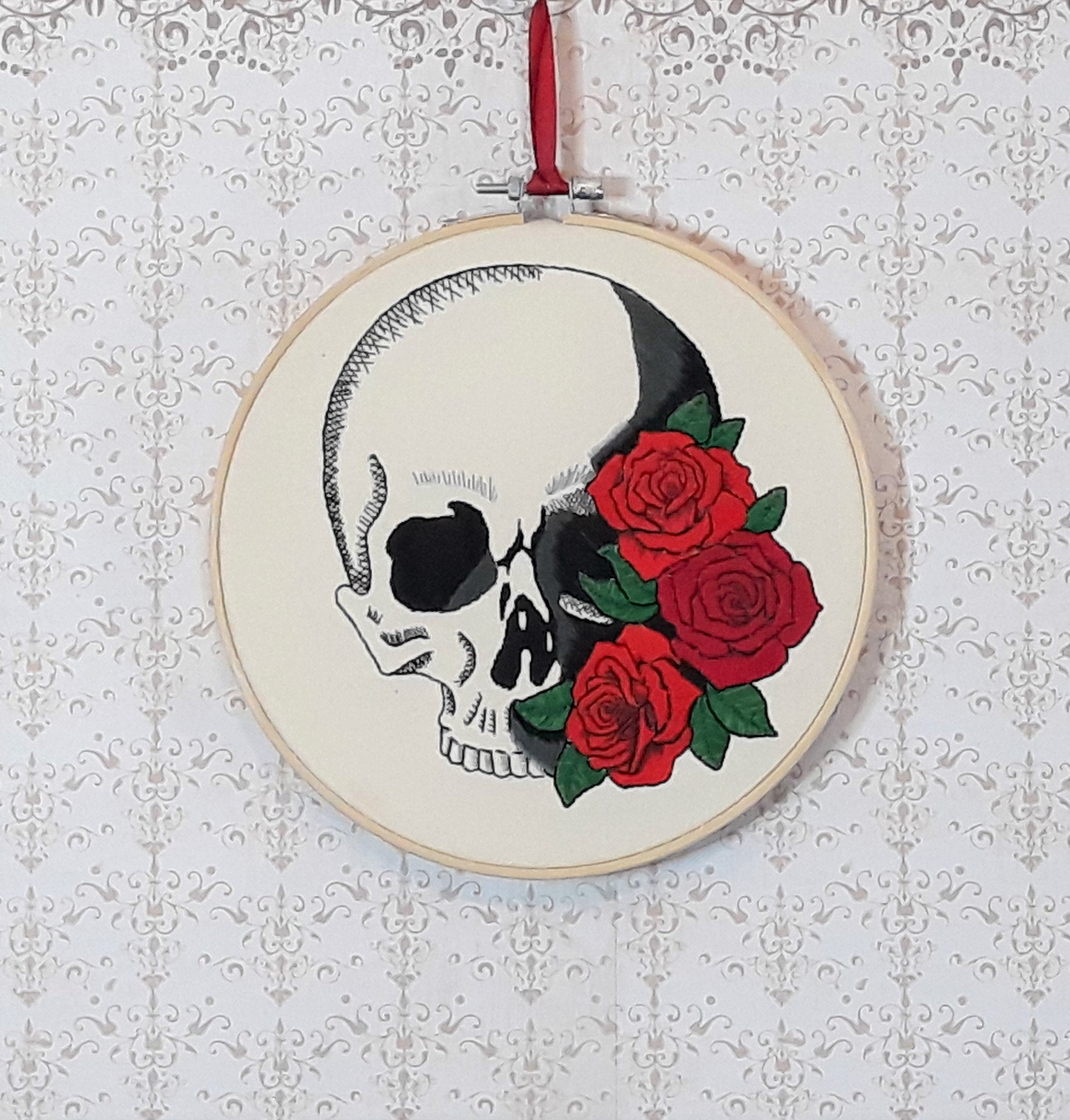 Skull Roses Embroidery Kit 8 – Haxon Atelier