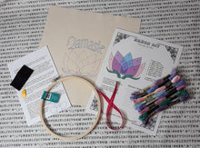 Load image into Gallery viewer, namaste lotus embroidery kit
