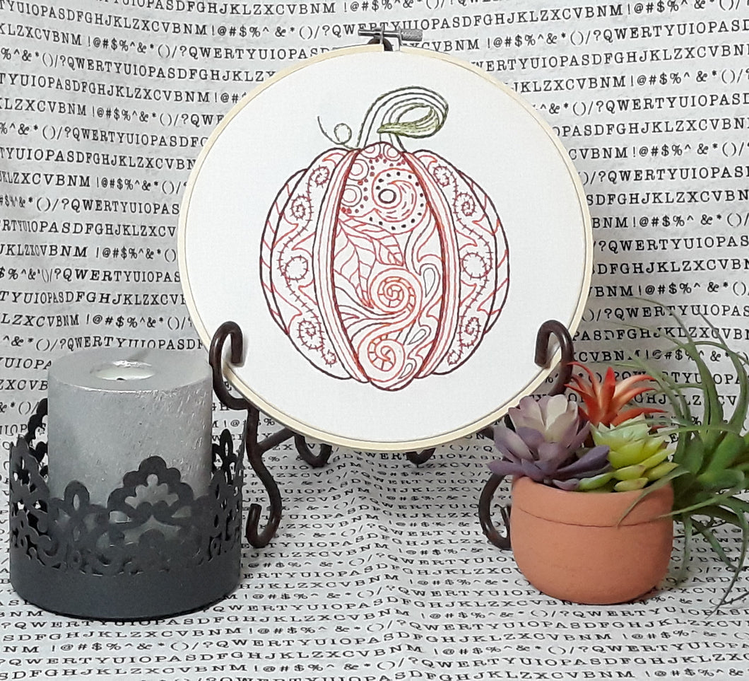 zendoodle pumpkin embroidery