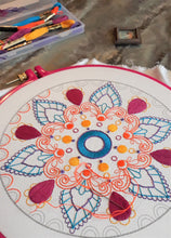 Load image into Gallery viewer, Mandala Embroidery Kit 9&quot;
