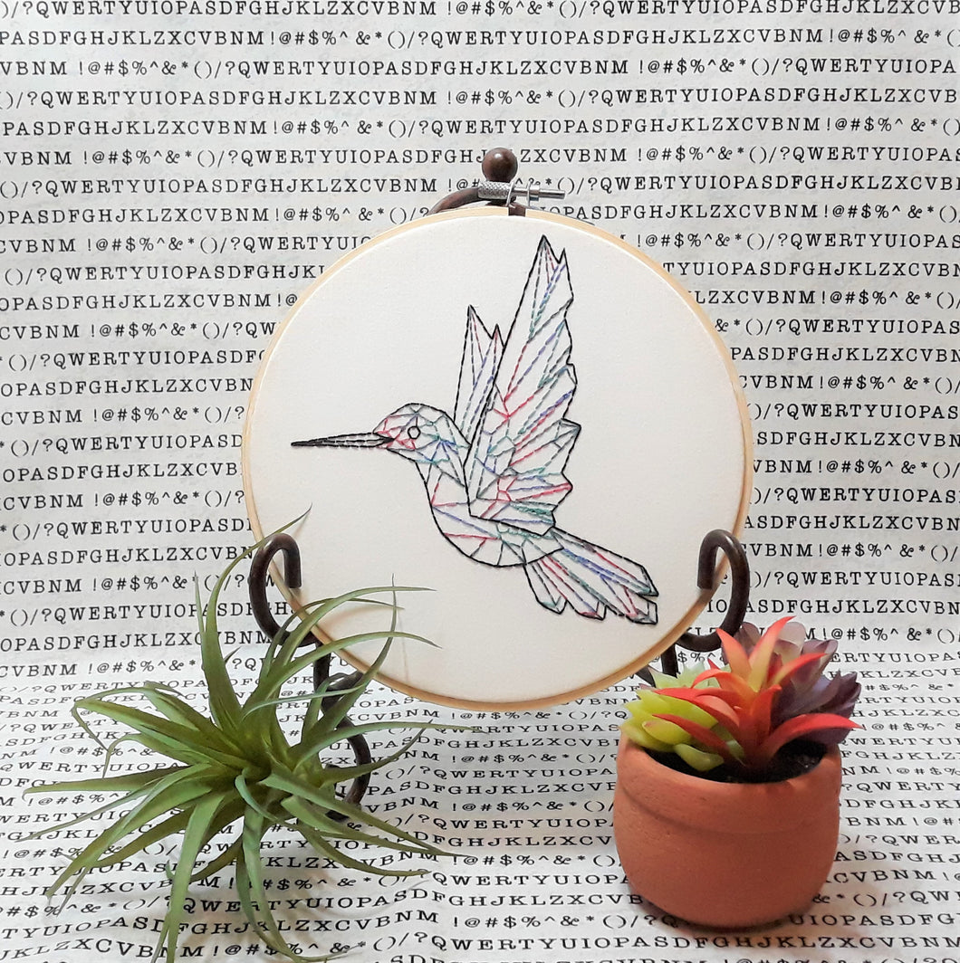 humming bird embroidery